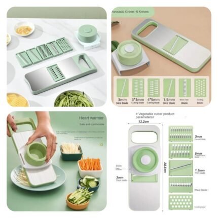 Multifunctional 6-in-1 Vegetable Cutter and Mandoline Slicer